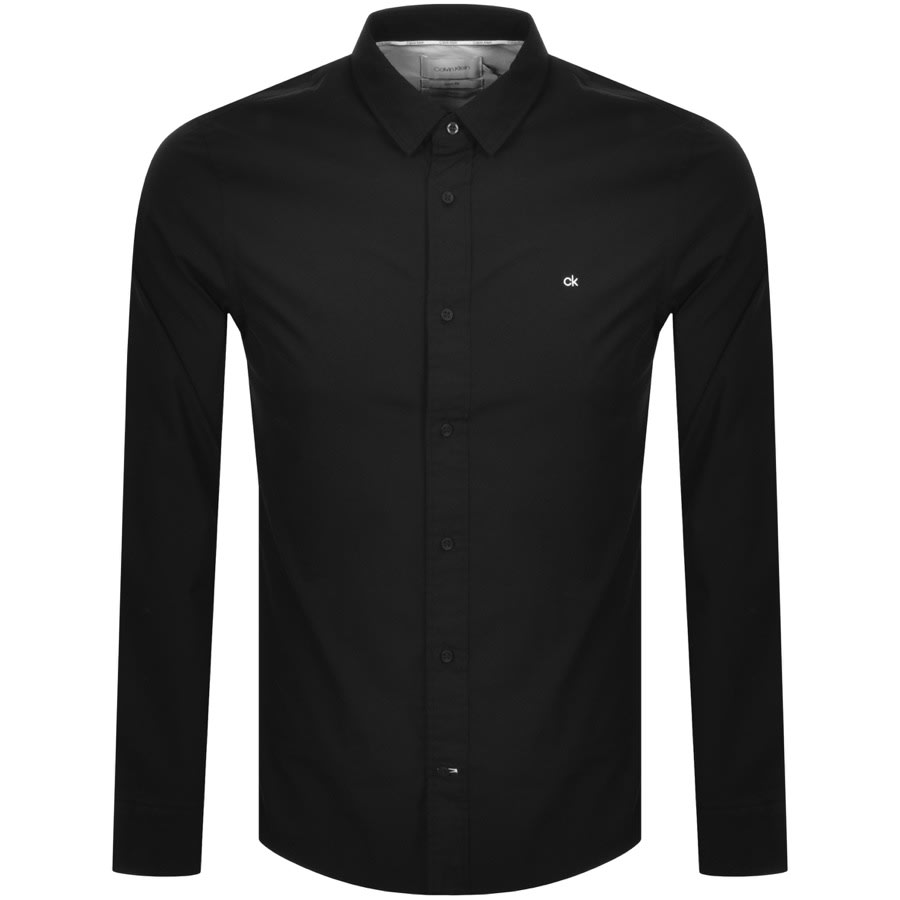 Alternative Image for ProductCalvin Klein Poplin Long Sleeved Shirt Black1